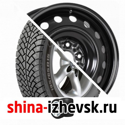 Колесо в сборе BF Goodrich G Force Stud 205/55 R16 Q 94 + Trebl 9228 TREBL 6.5xR16 5×114.3 ET46 DIA67.1 Черный в Ижевске